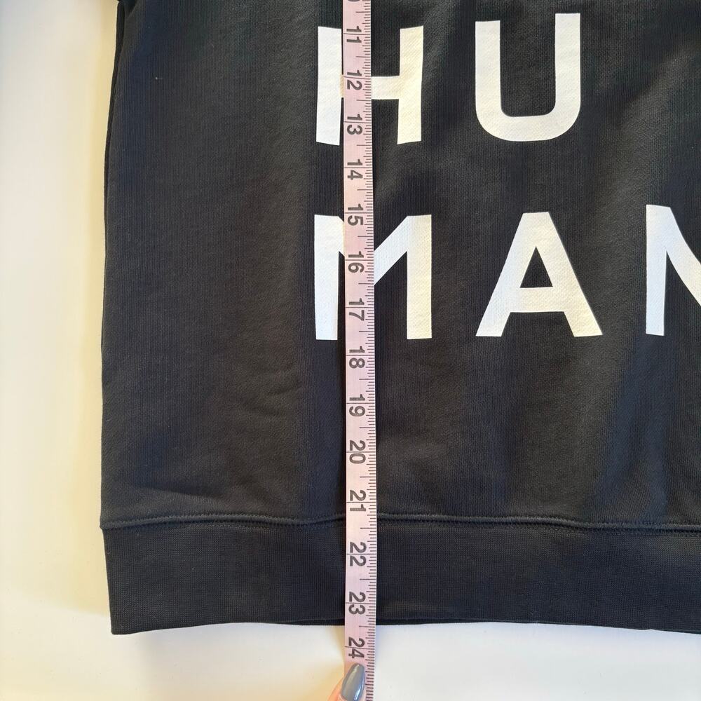 EVERLANE 100% Human French Terry Sweatshirt Black & White Women's Large Cotton - Picture 4 of 6